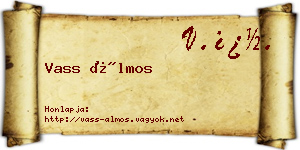 Vass Álmos névjegykártya