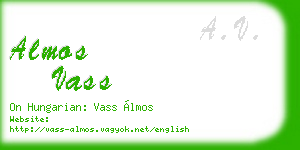 almos vass business card